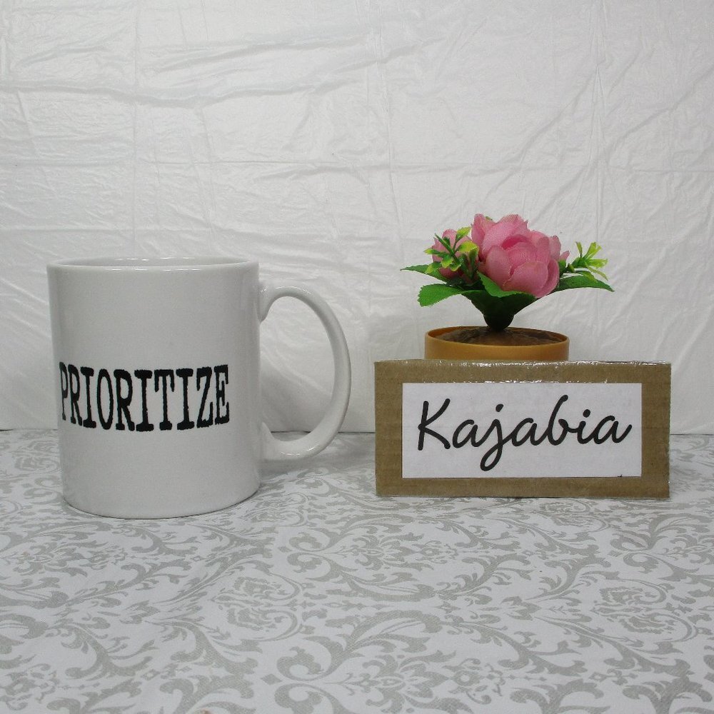 PRIORITIZE White Mug